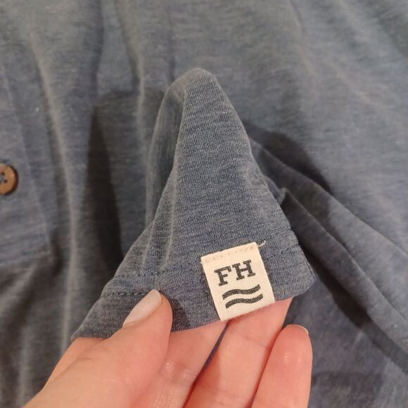 Fair Harbor The SeaBreeze Henley Top Mens LS Lightweight UPF Shirt Mens 2X - Picture 5 of 6